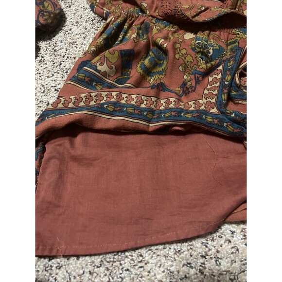 Zara Floral Crossover Jumpsuit Romper Size L V Neck  From Trafaluc Colle… - Picture 12 of 12